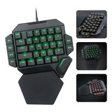 Teclado De Uma Mão Teclado Mecânico Rgb Blacklight Com