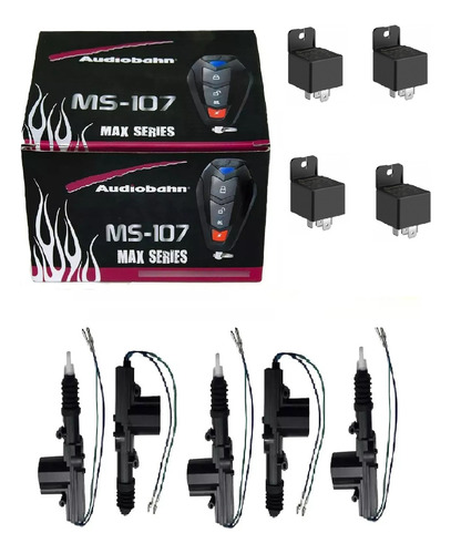 Paquete Alarma Audiobahn Ms-107 Y 5 Actuadores Y 4 Relays