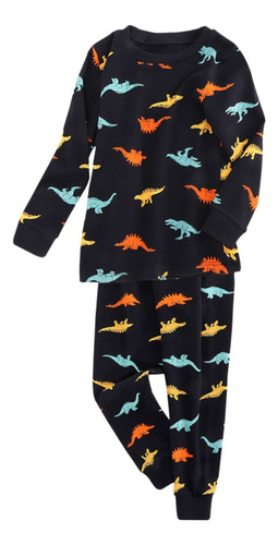 Pijama De Invierno Para Niños Algodón Dinosaurios