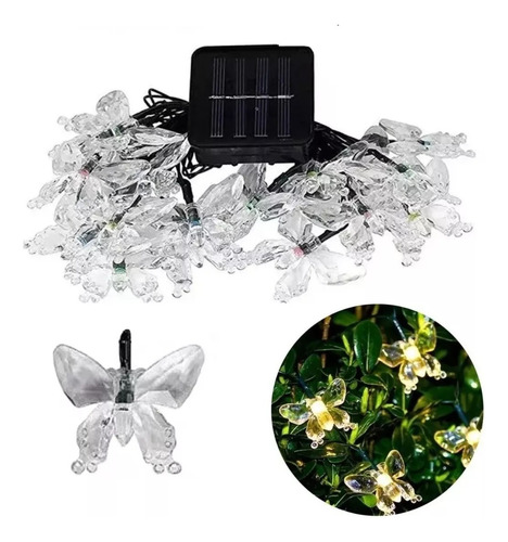 Guirnaldas Solares Jardin Decorativas Mariposa 4m - Energía