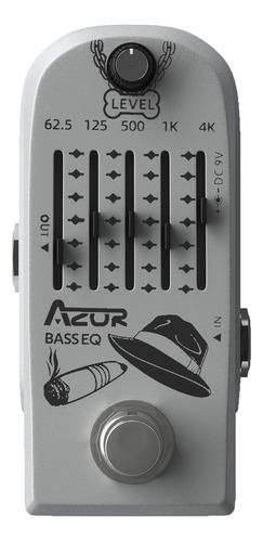 Azor Pedal Ecualizador De Ecualizador De 5 Bandas Para Bass.