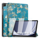 Mica + Funda Para Galaxy Tab A9 Plus 2023 X210 Smart Flores