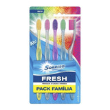Escova De Dente Fresh Pack Família Com 5 Unidades Sorriso
