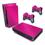 Skin Para Ps2 Fat Adesivo - Rosa