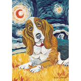 Bandera De Perro Basset Hound Van Growl De 12x18 Pulgad...