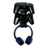 Suporte Parede Para 2 Controle E 1 Headset(xbox,ps2,ps3,ps4)