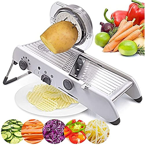 18 Tipos Ajustable Mandolina Slicer Acero Inoxidable Cortado