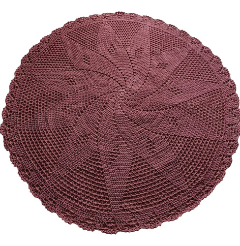 Tapete Crochê Barbante Redondo Color 1,60m Diâmetro