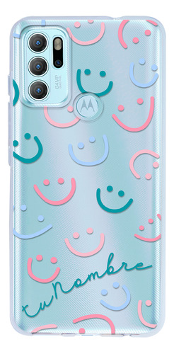 Funda Para Motorola Caritas Felices Para Mujer Tu Nombre