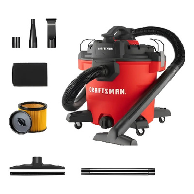 Aspiradora Craftsman Detachable Blower 12g 6hp Corded Wetdry Rojo-negro
