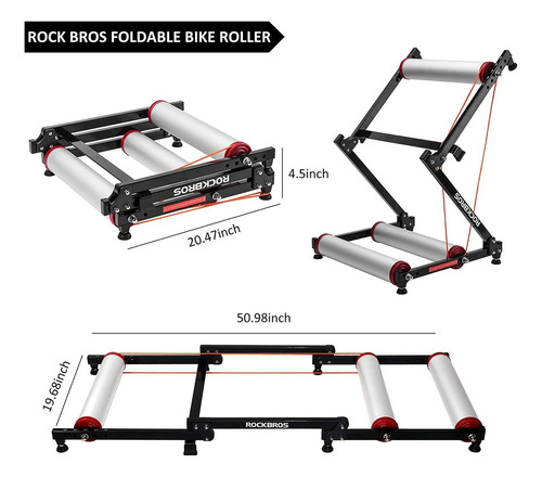 Rockbros Rodillos De Bicicleta Ajustables Para Entrenamiento