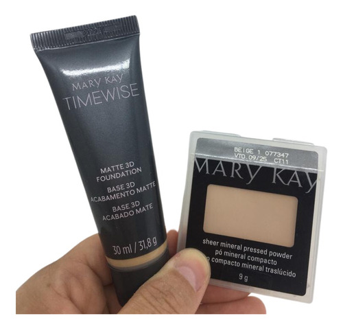 Base Liquida Matte Timewise+ Pó Mineral Compacto Mary Kay