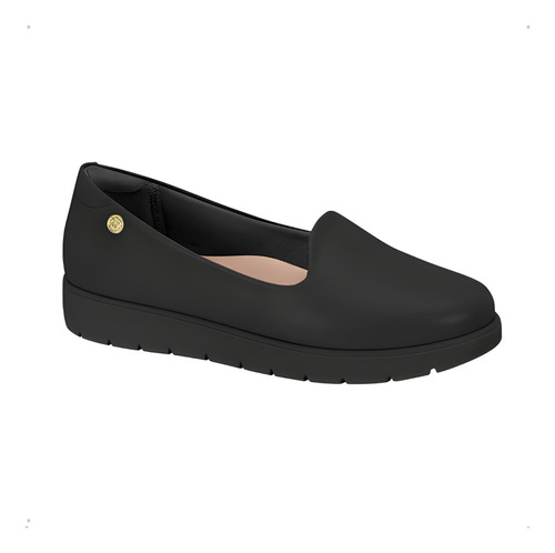 Sapato Mocassim  Feminino Moleca Ref.5803.100 - Napa Preto