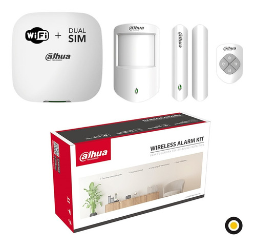 Kit Alarma Dahua Inalámbrica Hub Wifi/3g + Sensores Dual Sim