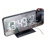 Reloj Despertador Led Con Radio, Proyector Y Pantalla Grande