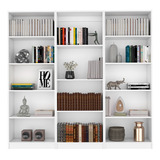 Combo De Bibliotecas Por 3 Home, Color Blanco