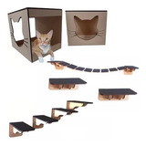 Playground Para Gato 9 Pcs Ponte Prateleira Degrau Caixa