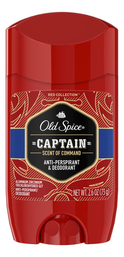 Old Spice Red Collection Captain Scent Invisible Solid Anti.