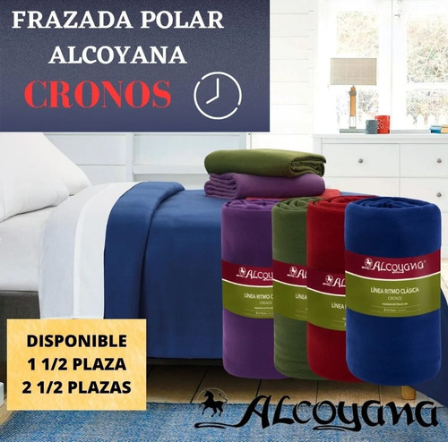 Frazada Manta Polar Liso 1 1/2 Plazas Alcoyana Cronos