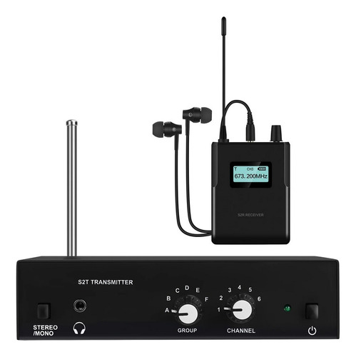 Retorno Palco Monitor Uhf  In Ear Sem Fio Wireless Anleon S2