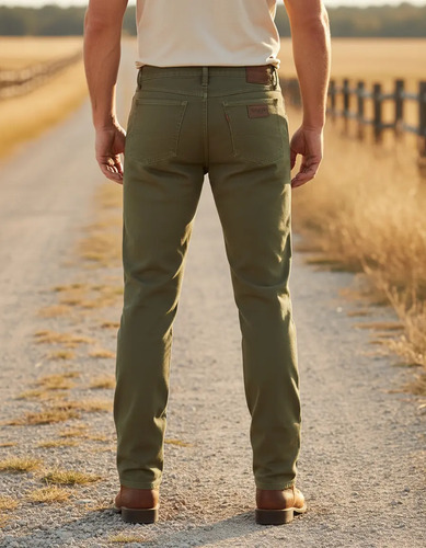 Pantalon Wrangler Canva Gabardina Cowboy Cut Strecht