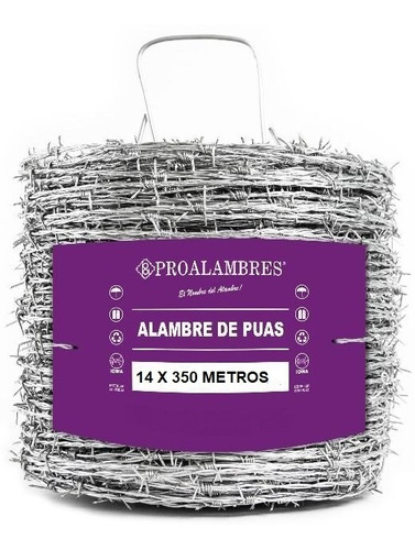 Alambre De Púas 14 X 350 Mts Proalambres