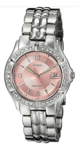 Guess Reloj De Pulsera Dorado Con Función De Fecha.u85110l1