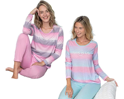 Pijama Invierno Mujer Susurro 3202 Talles Grandes 