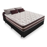 Cama Box Casal Preto + Colchão Molas Classic Superlastic 138