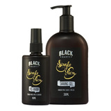 Shaving Gel Creme Barbear E Loçao Pós Barba Kit Black Barts