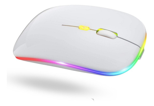 Mouse Sem Fio Recarregável Wireles Optico Led Rgb Ergonômico