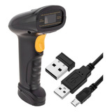 Scanner Leitor De Código De Barras Laser Sem Fio Portátil Cor Preto 110v/220v