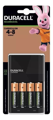 Carregador De Pilhas Recarregáveis Duracell Aa/aaa Com 4 Aa