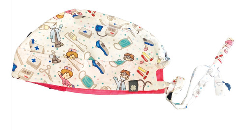 Gorro Medico Quirurgico Dama Microfibra Estampada Antifluido