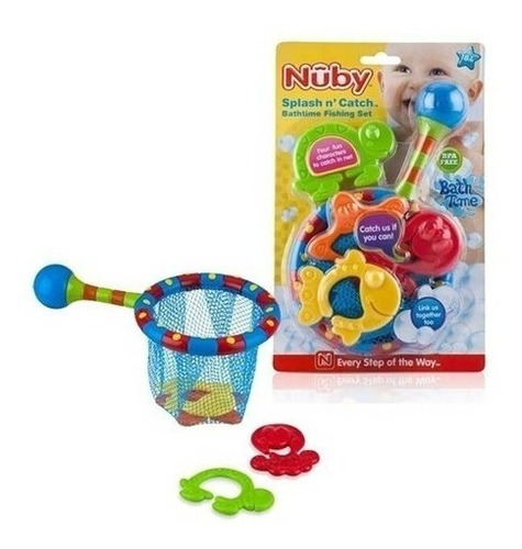 Juego De Agua Para La Bañera Bebe Nuby Red Para Pescar