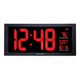 Reloj Digital Acurite 75127m, 14.5 Pulgadas, Rojo
