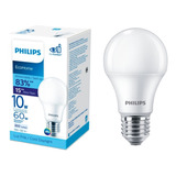 Paquete De 12 Focos 10w (60w) Led Philips 6500k Luz Fría