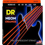 Cuerdas Bajo Eléctrico 5cds 45/125 Neon Orange Dr Nob5-45