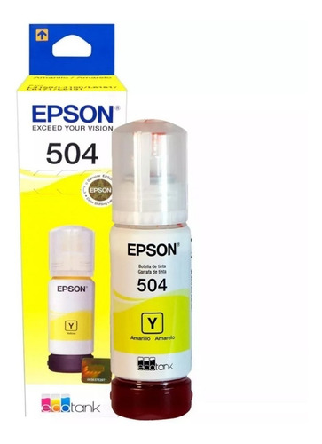 Tinta Epson 504 Orig Amarillo L4150 4160 Caja Cerrada