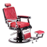 Sillón Barbero, Silla Peluquería Dompel Harley Rojo