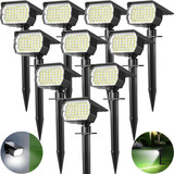 Solar Spot Lights Outdoor 10 Pack, [46 Led/3 Modos] Sol...