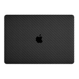 Skin Premium Fibra De Carbono Preto Compatível Com Macbooks