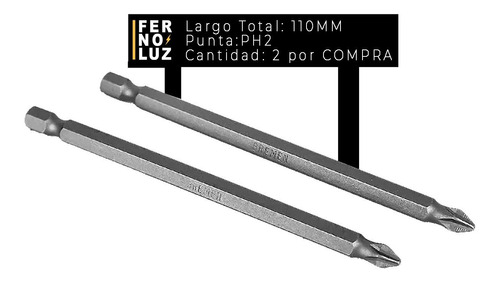 Puntas Para Atornillador Magnéticas Bremen Ph2 X 110mm 7497