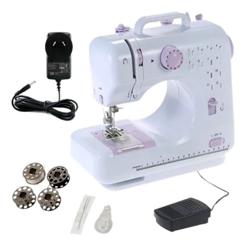 Maquina De Coser Portatil Electrica Pedal Hogar 12 Puntadas!