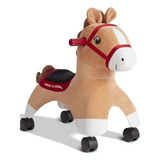 Caballo Radio Flyer Montable Con Ruedas Cafe Con Rojo