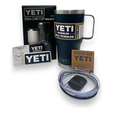 Vaso Térmico Yeti 30 Oz Car Cup Color Azul Petróleo Liso