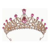Corona Princesa Rosa Para Niña, 3 Años, 1a Comunión, Disfraz