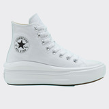 Tenis Converse All Star Chuck Taylor Move High Top Urbano Mujer Color White/natural Ivory/black - Adulto 25.5 Mx