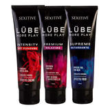 Combo Kit Pack X3 Lubricante Lube Gel Intimo Sexitive 