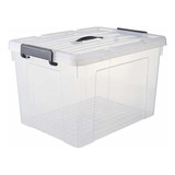 Caja Plástica Almacenamiento Organizador Transparente 35l